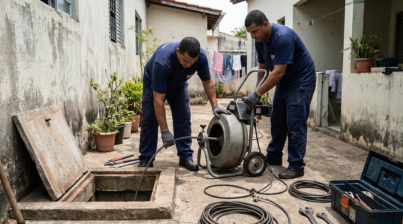 Desentupimento de Coluna Sanitária em Lajeado‑RS